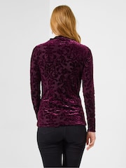 Joe Browns Red Devore High Neck Top - Image 4 of 5