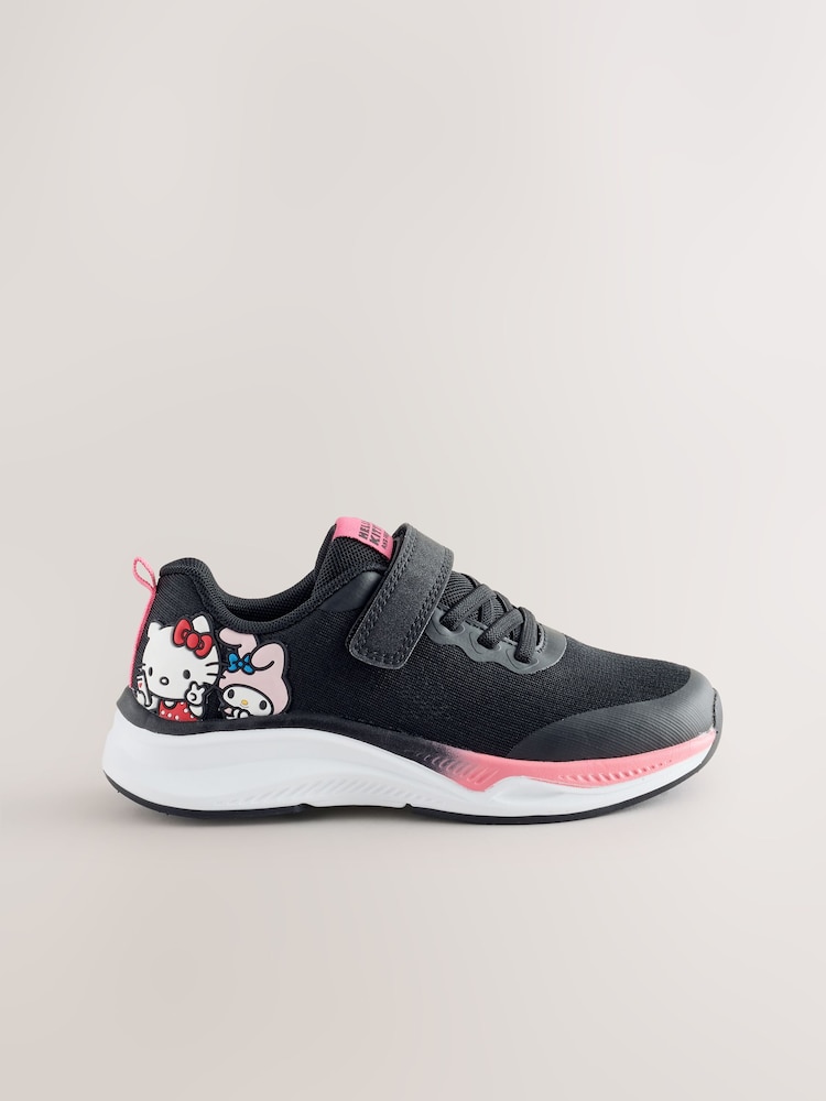 Black Hello Kitty & Friends Elastic Lace up Trainers - Image 2 of 6