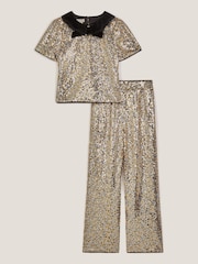 Monsoon Seraphina Sequin Party Top & Trousers Set - Imagen 1 de 3