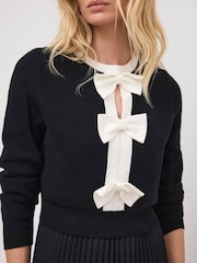 Mint Velvet Black Bow Detail Layered Maxi Dress - Image 5 of 8