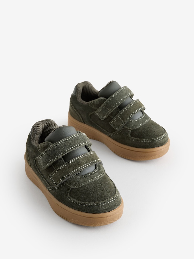 Khaki Green Suede Trainers - Image 1 of 5