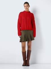 NOISY MAY Red High Neck Long Sleeve Jumper - Image 3 of 3