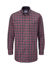 Skopes Blue Cotton Casual Regular Fit Check Shirt - Image 8 of 8
