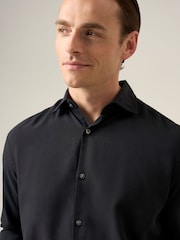 Skopes Black Soft Touch Tailored Fit Party Shirt - Image 5 of 6