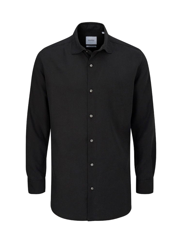 Skopes Black Soft Touch Tailored Fit Party Shirt - Image 6 of 6