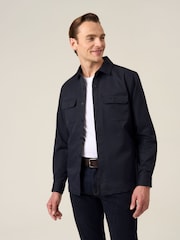 Azul - Skopes Casual Stretch Twill Overshirt - Imagen 1 de 5