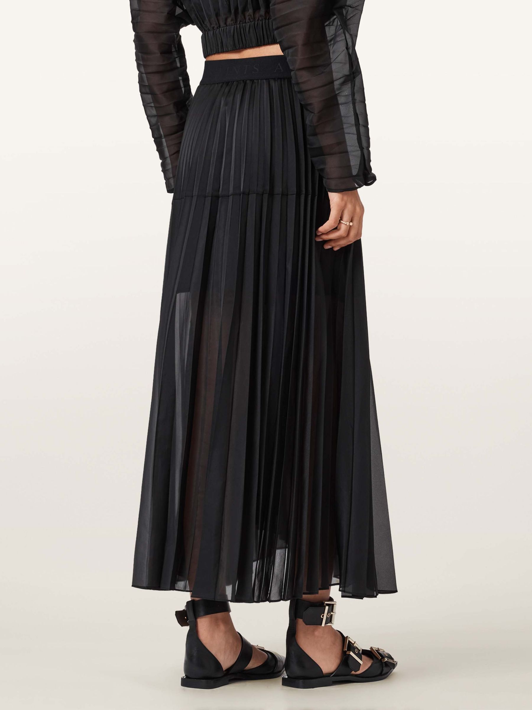Buy AllSaints Black Micaela Pleat Skirt from Next USA