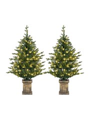 Homcom Green Set of 2 Prelit 4ft Christmas Tree with Realistic tips - Image 5 of 6