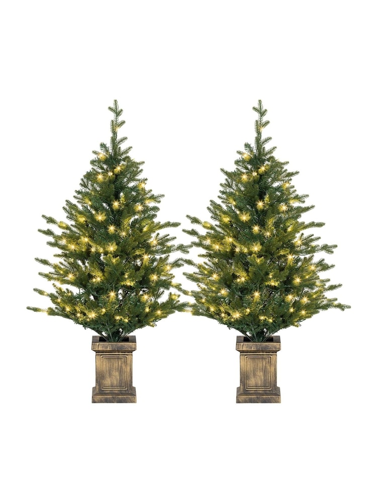 Homcom Green Set of 2 Prelit 4ft Christmas Tree with Realistic tips - Image 6 of 6 Homcom Green Set of 2 Prelit 4ft Christmas Tree with Realistic tips - Image 6 of 6