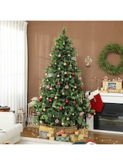 Homcom Green 7.5ft Prelit Christmas Tree With Colourful DIY LED - Image 4 of 6