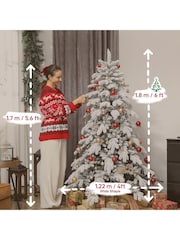 Homcom Green 6ft Artificial Snow Flocked Christmas Tree - Image 3 of 6
