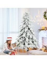 Homcom Green 6ft Artificial Snow Flocked Christmas Tree - Image 4 of 6