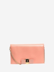 Sign of the Times Pink Salvatore Ferragamo Leather Chain Wallet - Image 1 of 7