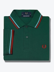 Fred Perry Green The Twin Tipped Shirt - Image 1 of 1