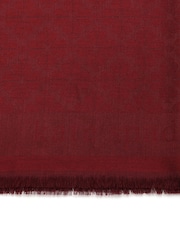 kate spade new york Red Flower Yarndye Oblong Scarf - Image 4 of 4