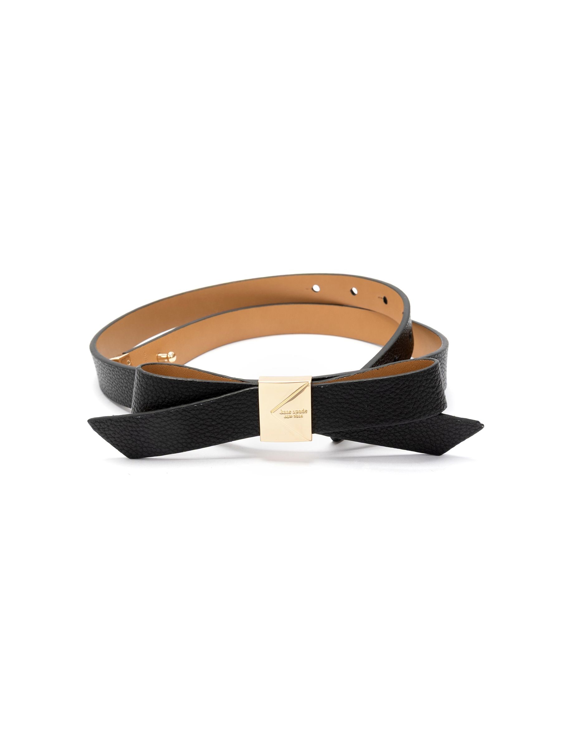 Kate Spade Accessories Black Leather Belt Wide Flat Bow Size Small Made In Italy Buy Kate Spade Black New York 19mm Deco Bow Belt from the  main image 2