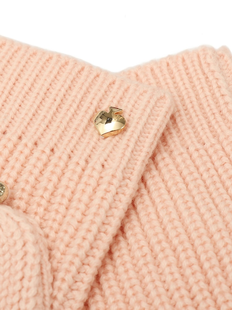 kate spade new york Pink Pop Top Mittens - Image 4 of 4 kate spade new york Pink Pop Top Mittens - Image 4 of 4