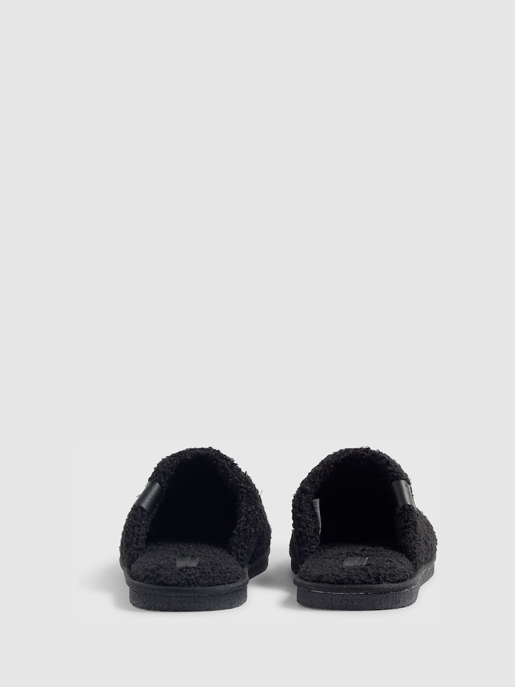 River Island Black Borg Mule Slippers - Image 2 of 5 River Island Black Borg Mule Slippers - Image 2 of 5