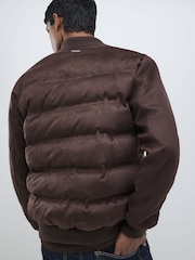 River Island Brown Suedette Hybrid Jacket - Image 2 of 4
