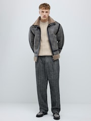 River Island Cream Slim Midweight Cable Jumper - Image 3 of 4