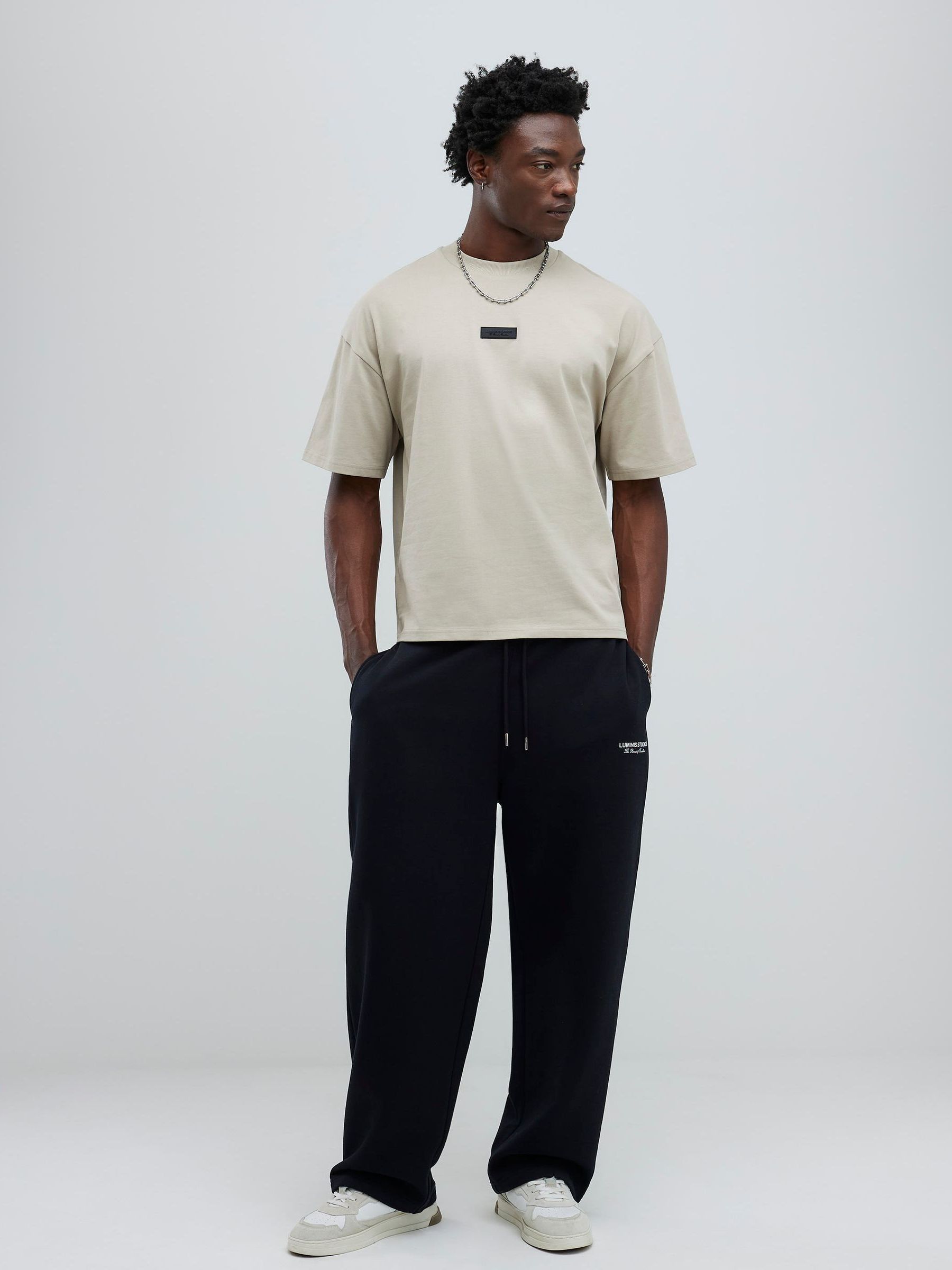 Buy River Island Natural Oversized Luminis Studios T-Shirt from