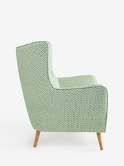 Geo Chenille Green Pendry Large Highback Armchair - Image 5 of 9