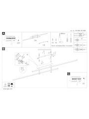 Eglo Black Trepiliano Metal Modern LED Linear Ceiling Light - Image 5 of 6