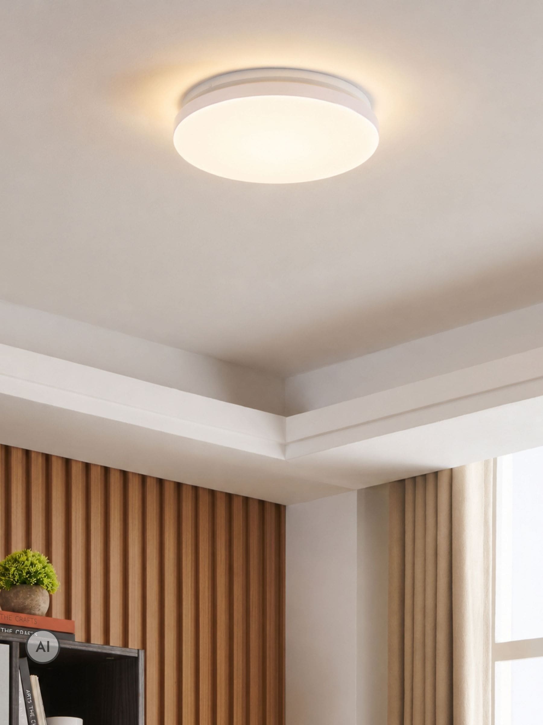 Eglo Unisex White Approdo Steel & Plastic Led Ceiling Light