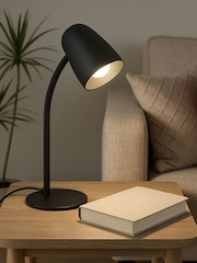 Eglo Black Carlo Modern Steel Flexible Desk Lamp - Image 1 of 5