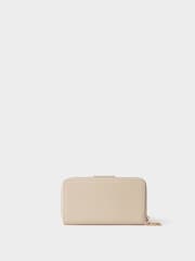 Crema - Osprey London The Core Medium Leather Popper Matinee Purse - Imagen 3 de 5