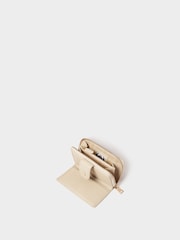 Crema - Osprey London The Core Medium Leather Popper Matinee Purse - Imagen 4 de 5
