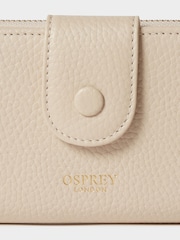 Crema - Osprey London The Core Medium Leather Popper Matinee Purse - Imagen 5 de 5