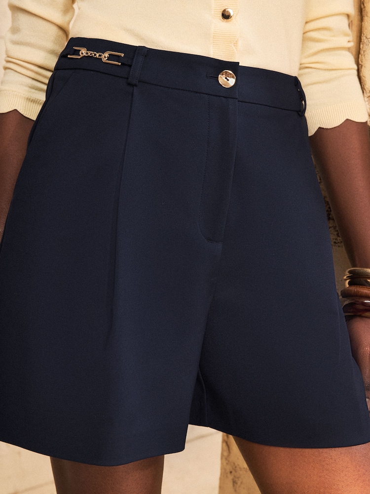 Love & Roses Navy Shorts - Image 2 of 4