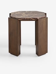 MADE.COM Red Cherry Marble Wynn Side Table - Image 4 of 6