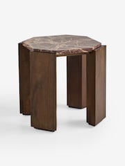 MADE.COM Red Cherry Marble Wynn Side Table - Image 5 of 6