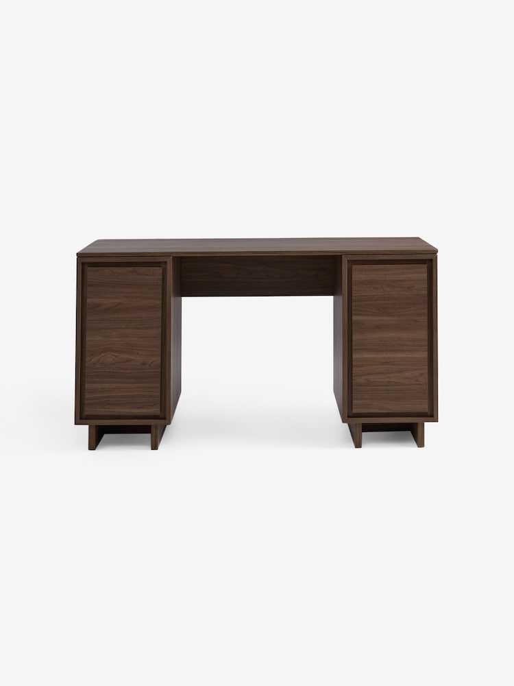 MADE.COM Dark Wood Effect Kaci Storage Desk - Image 6 of 6 MADE.COM Dark Wood Effect Kaci Storage Desk - Image 6 of 6