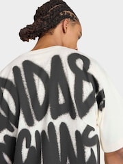 白色 - adidas Originals 喷绘标志字体 T 恤 - 7的图像5｝