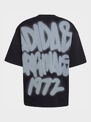 黑色 - adidas Originals 喷绘标志字体 T 恤 - 7的图像7｝