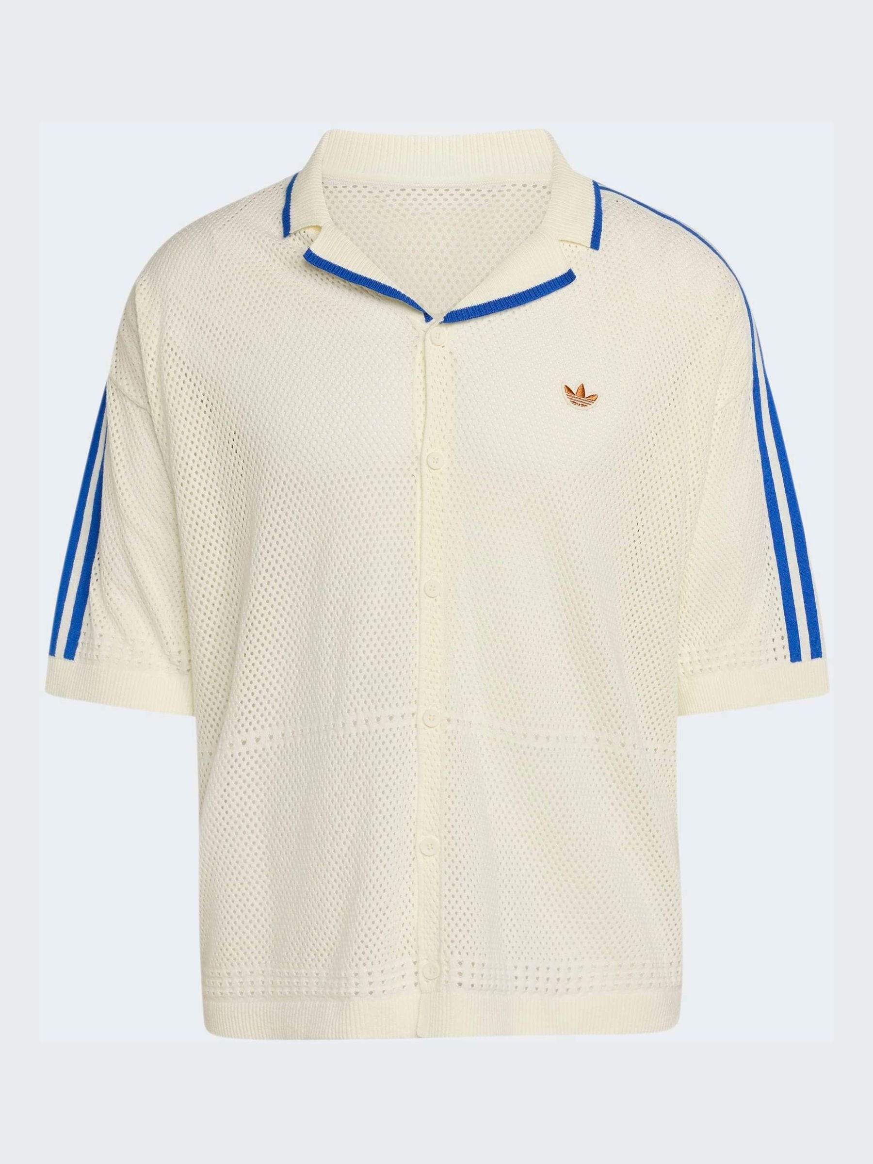 Buy adidas Originals Cream Knitted Shirt from Next USA