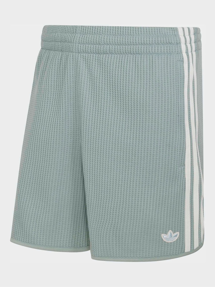 綠色 - adidas Originals Waffle Knit Sprinter Shorts - 圖片 6/6