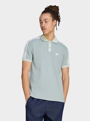 adidas originals Green Waffle Polo Shirt - Image 1 of 6
