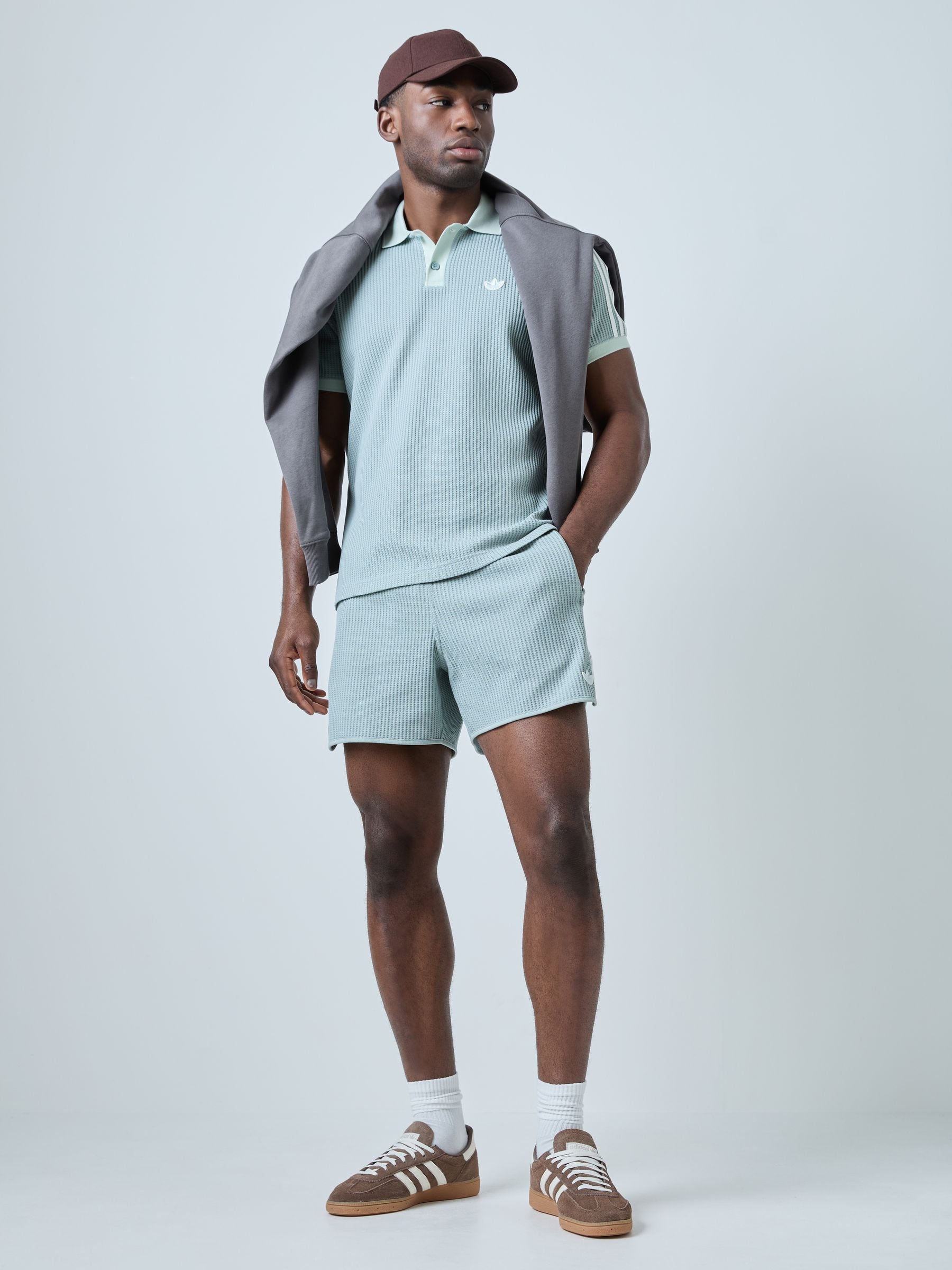 Buy adidas originals Green Waffle Polo Shirt from Next Singapore