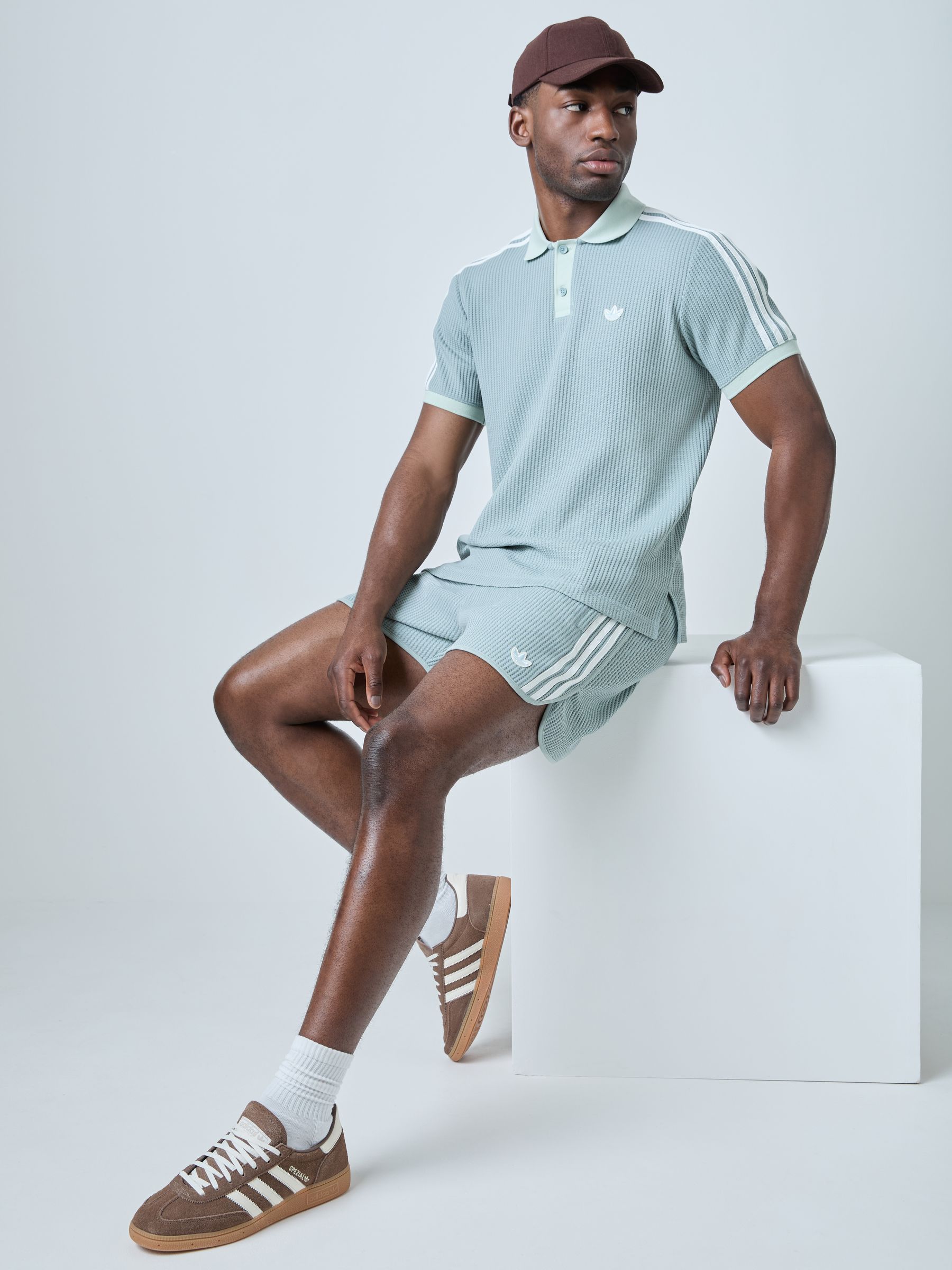 Buy adidas originals Green Waffle Polo Shirt from Next USA