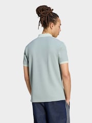 adidas originals Green Waffle Polo Shirt - Image 3 of 6