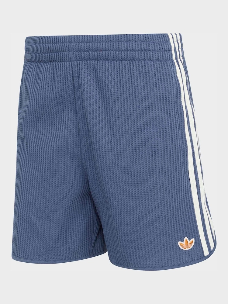 海軍藍 - adidas Originals Waffle Knit Sprinter Shorts - 圖片 6/6