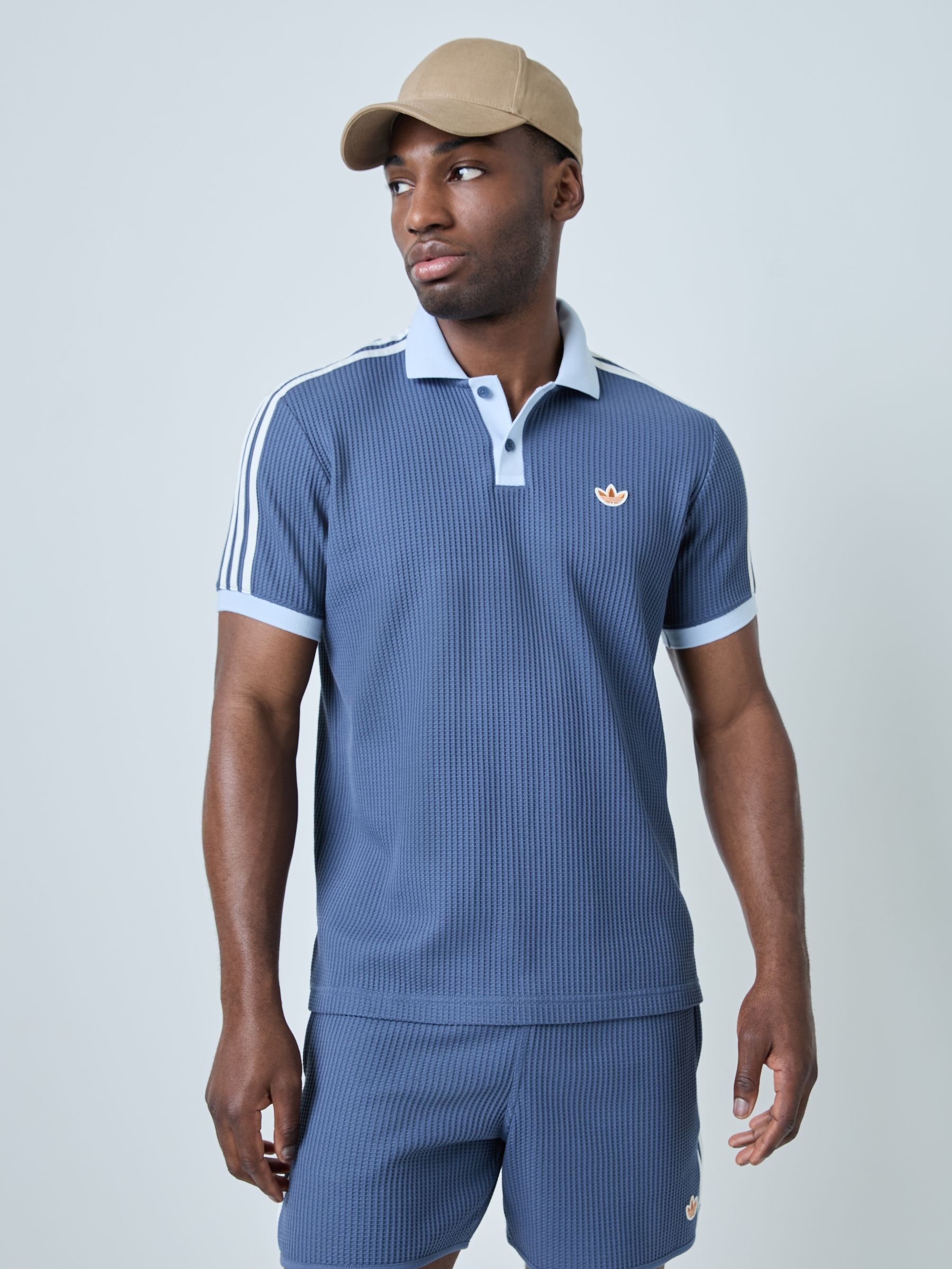 Buy adidas originals Navy Waffle Polo Shirt from the Next UK