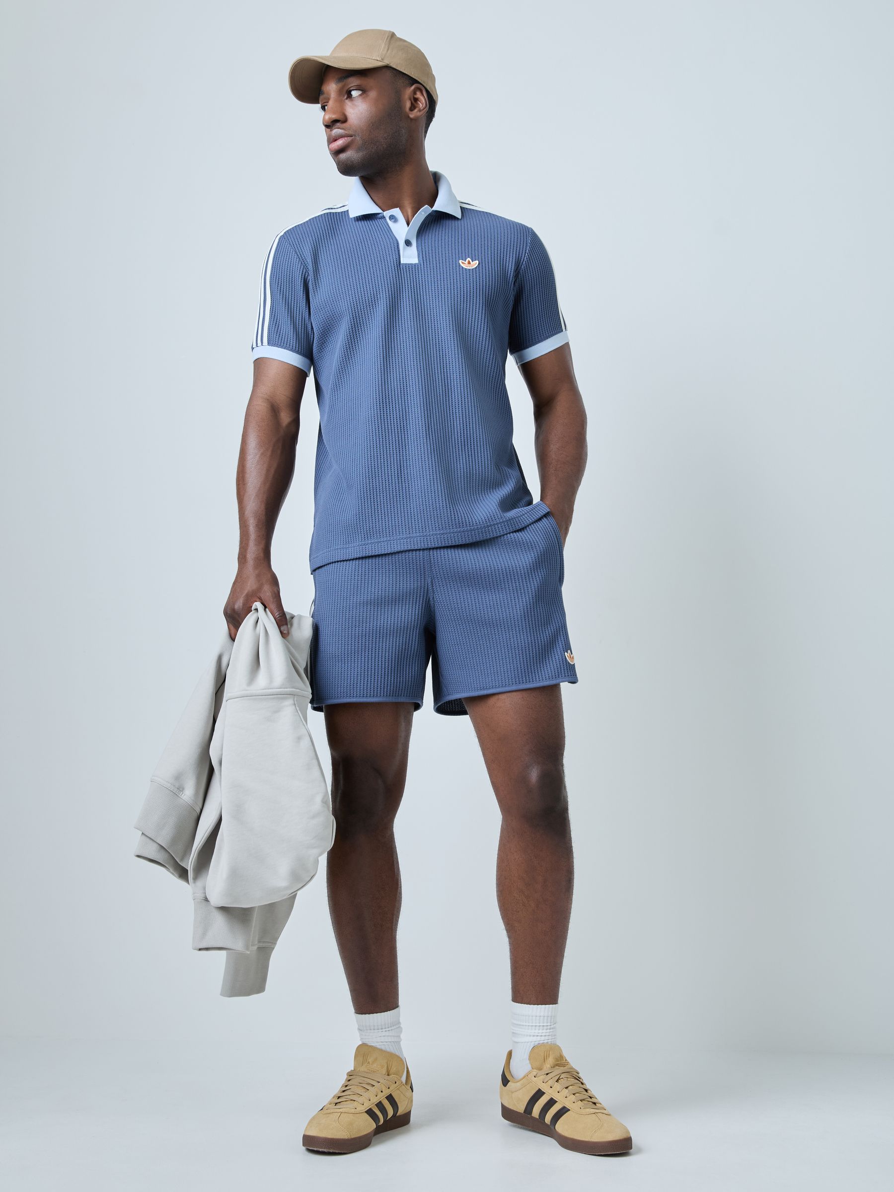 メンズウェア BANDAL Relax Fit Polo Shirt Buy adidas originals Navy Waffle Polo Shirt from Next Singapore