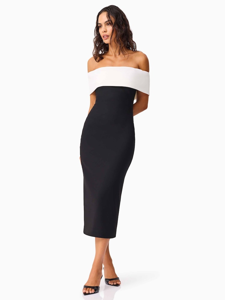 Elliatt White Euphoria Off the Shoulder Midi Dress - Image 2 of 5 Elliatt White Euphoria Off the Shoulder Midi Dress - Image 2 of 5