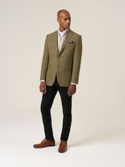 Skopes Green Hexham Tailored Fit Wool Blend Jacket - Image 2 of 7