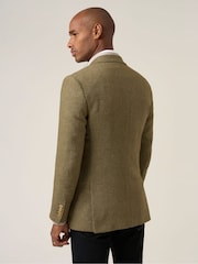 Skopes Green Hexham Tailored Fit Wool Blend Jacket - Image 4 of 7